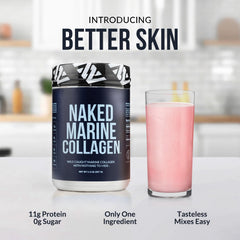 NAKED Marine Collagen powder from wild cod blends easily into beverages for daily use