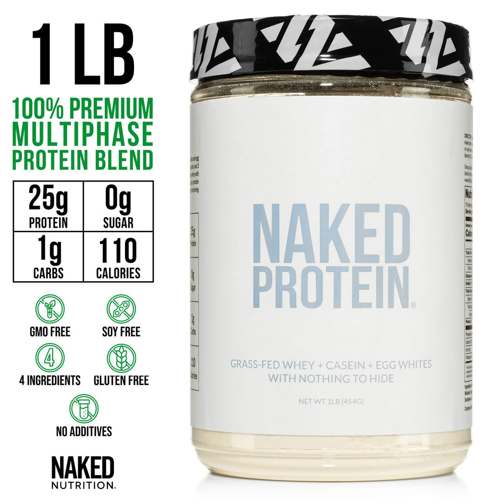 NAKED Protein Powder Blend unflavoured powder ready for custom flavors and recipes.