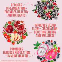 NAKED Reds berry blend close-up highlights real fruit ingredients.