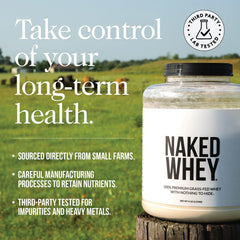 NAKED Vanilla Whey Isolate New Zealand farm scene highlights grass-fed source