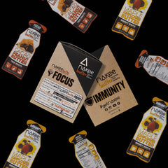 Nakee Butter Immunity travel-ready pouch in backpack during winter trip