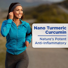 A dropper dispensing Nano Turmeric Curcumin to demonstrate easy usage and fast absorption.