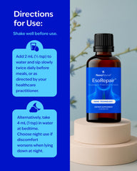 NANOREVIVE EsoRepair dosing guide suggesting pre-meal use for daily balance