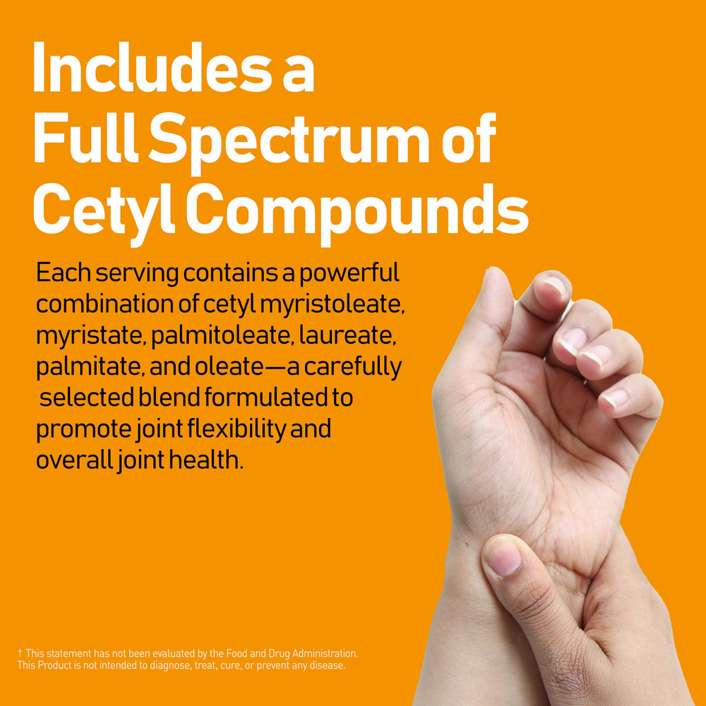 NANOWELL Cetyl Myristoleate Complex bottle with glass of water for easy daily dosage