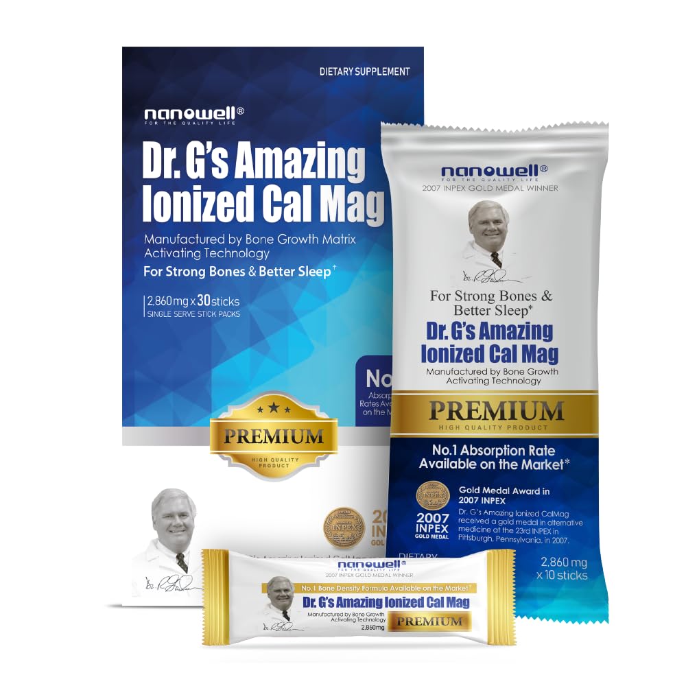 Nanowell Dr. G's ionized Cal Mag bottle pour shows quick mixing and absorption.