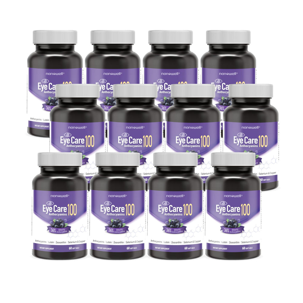 NANOWELL eye health capsules on a clean white background.