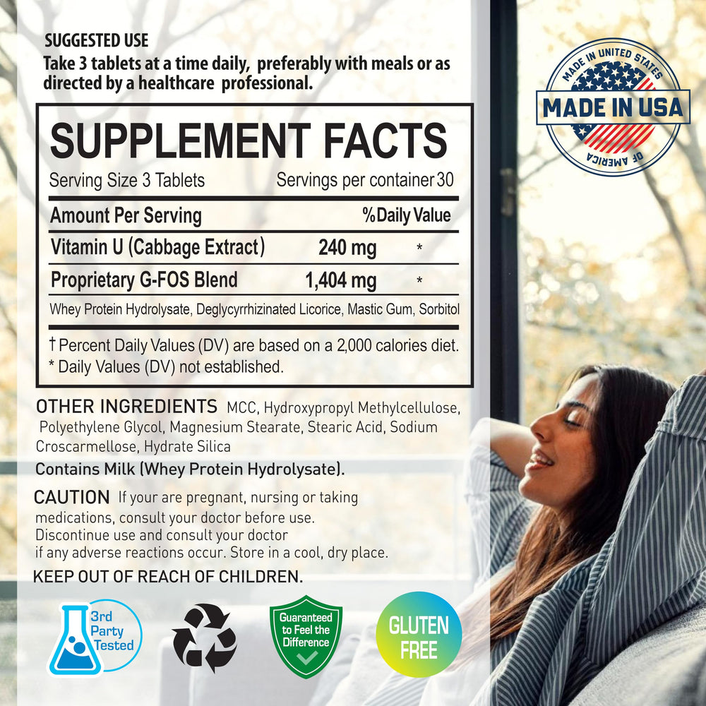NANOWELL G-FOS bottle label detail highlighting gluten-free, non-GMO quality.
