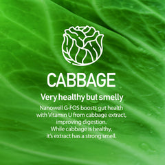 NANOWELL G-FOS Vitamin U from cabbage extract note supporting stomach lining.