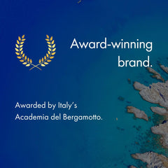 NAOMI Bergamore packaging box with certifications.