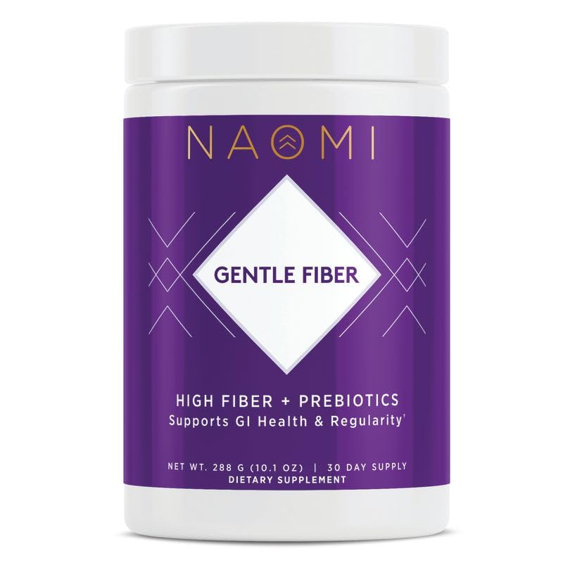 NAOMI Gentle Fiber bottle with pour for easy daily use and digestive comfort