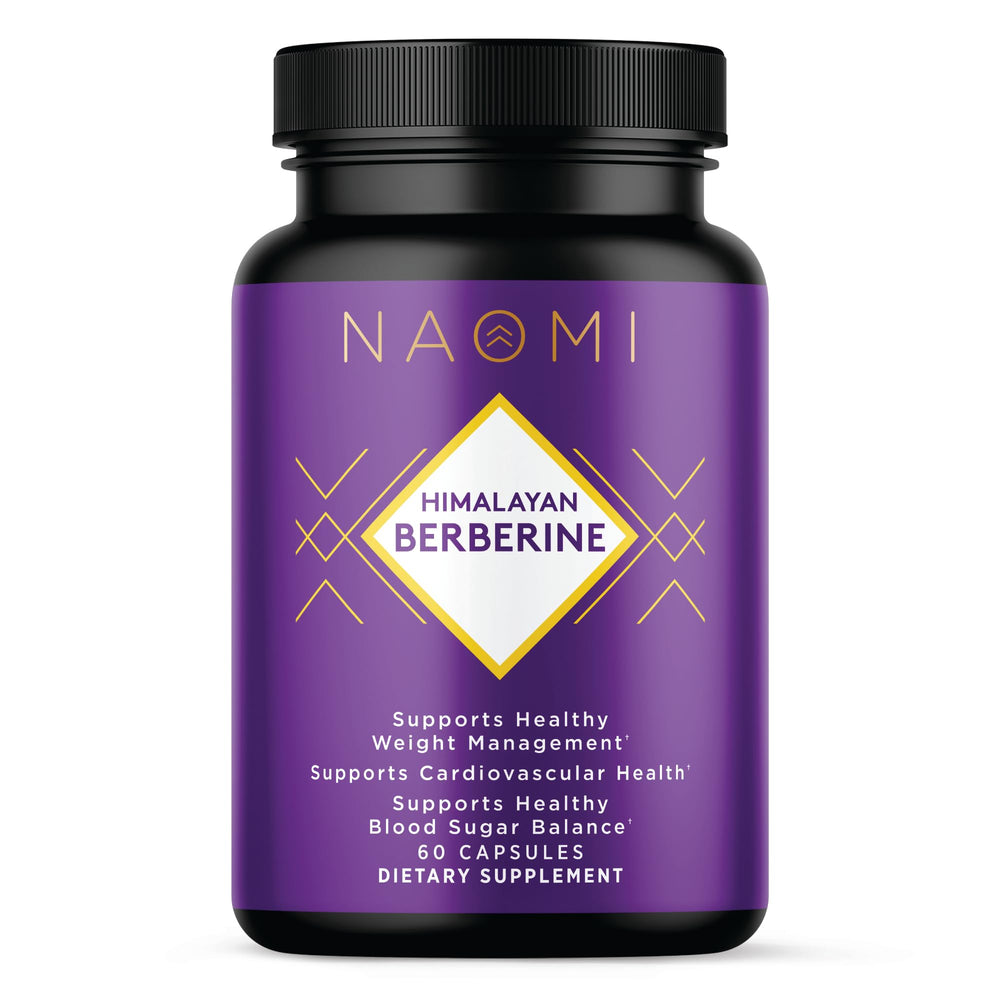 NAOMI Himalayan Berberine 500mg bottle, convenient daily capsules for metabolic support
