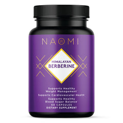 NAOMI Himalayan Berberine 500mg bottle, convenient daily capsules for metabolic support