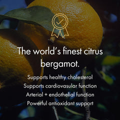 NAOMI Italian bergamot fruit illustration emphasizes heart-friendly polyphenols.