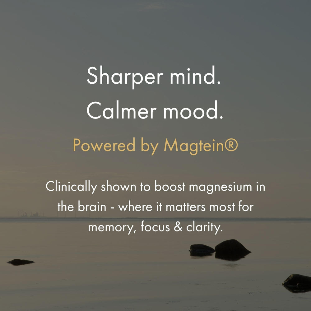 NAOMI Magtein bottle on shelf, suggesting daily cognitive support