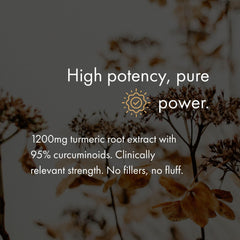 NAOMI turmeric ingredients label showing premium extract and clean sourcing