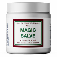 Naples Cosmeceuticals Magic Salve tube close-up for precise application on irritated skin.