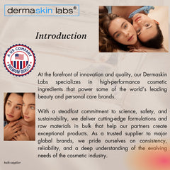 Naples Cosmeceuticals panthenol powder packaging showing compatibility with moisturizers