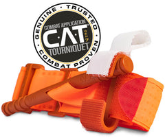 North American Rescue gauze bandages organized for rapid dressing changes.