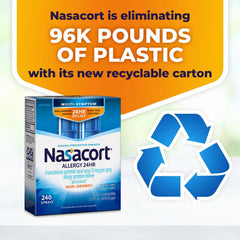 Sustainable Forestry Initiative packaging label on Nasacort