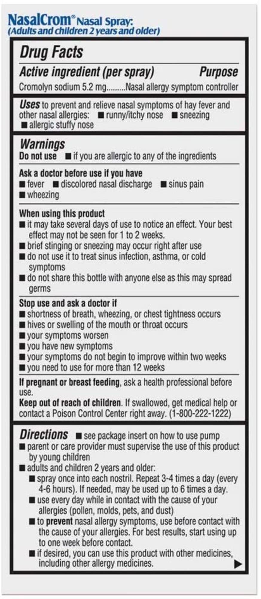 NasalCrom nasal spray side view bottle illustrating easy-to-grip design