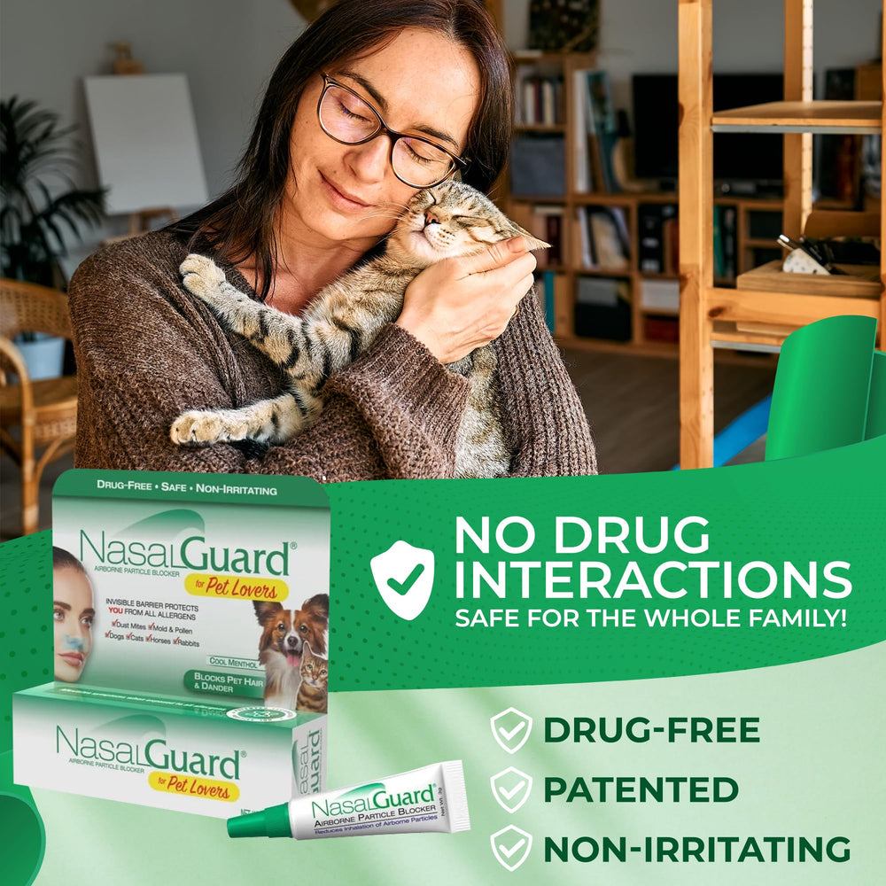 NasalGuard application around the nose and upper lip creates a protective barrier