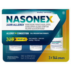 Nasonex 24HR allergy nasal spray bottle for all-day relief