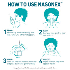 Nasonex relieves runny nose and sneezing during allergy season.