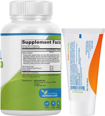 Naticura Alleviate hemorrhoid relief cream tube delivers a cooling, soothing effect.