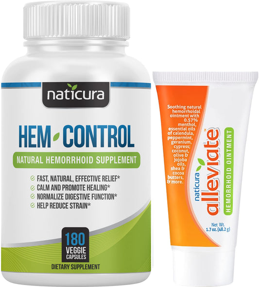 Naticura Hem-Control bottle supports vegan digestive health for smoother daily comfort.