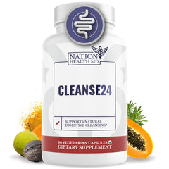 NATION HEALTH MD Cleanse24 capsules for daily gut support.