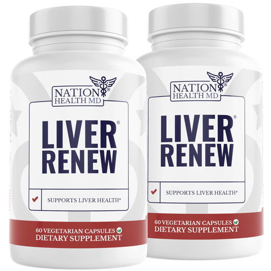 Nation Health MD Liver Renew bottle with capsules for daily liver support
