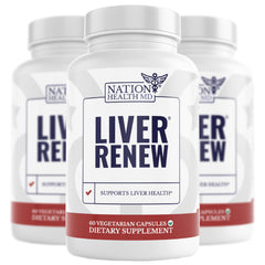Nation Health MD Liver Renew bottle with capsules for daily liver support and digestion