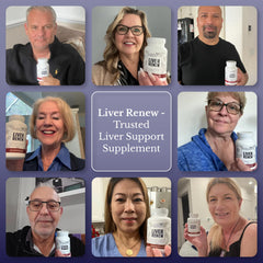 Nation Health MD Liver Renew ingredients panel with turmeric and beetroot accents