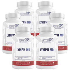 Nation Health MD Lymph MD bottle on display suggesting daily lymph support.