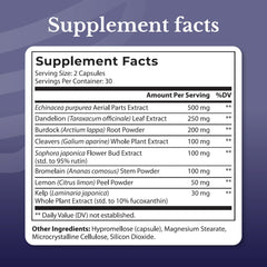 Lymph MD capsules close-up highlighting easy-to-swallow design.