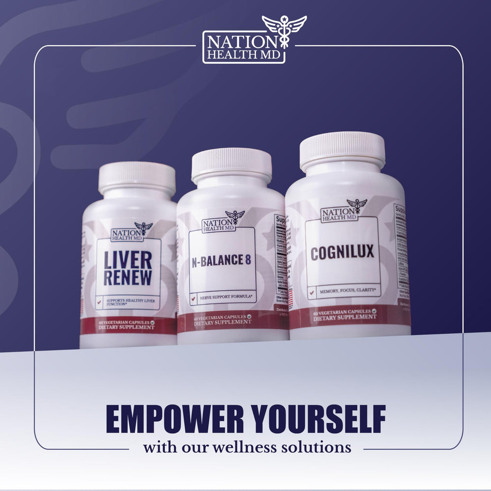 Nation Health MD N-Balance8 daily use preparation with capsules ready to take.