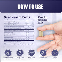 Nation Health MD N-Balance8 ingredient chart emphasizing alpha lipoic acid and B vitamins.
