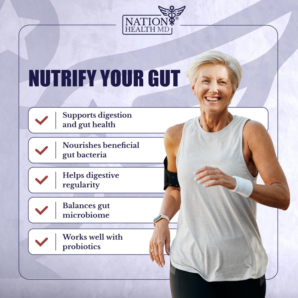 XOS prebiotics capsules close-up highlighting digestive health focus