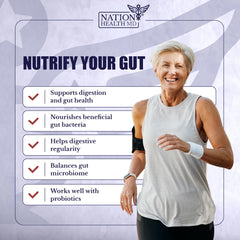 XOS prebiotics capsules close-up highlighting digestive health focus