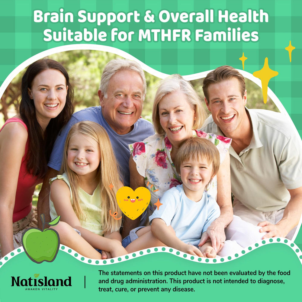 NATISLAND L-Methylfolate Gummies 120-count bottle for ongoing daily support.