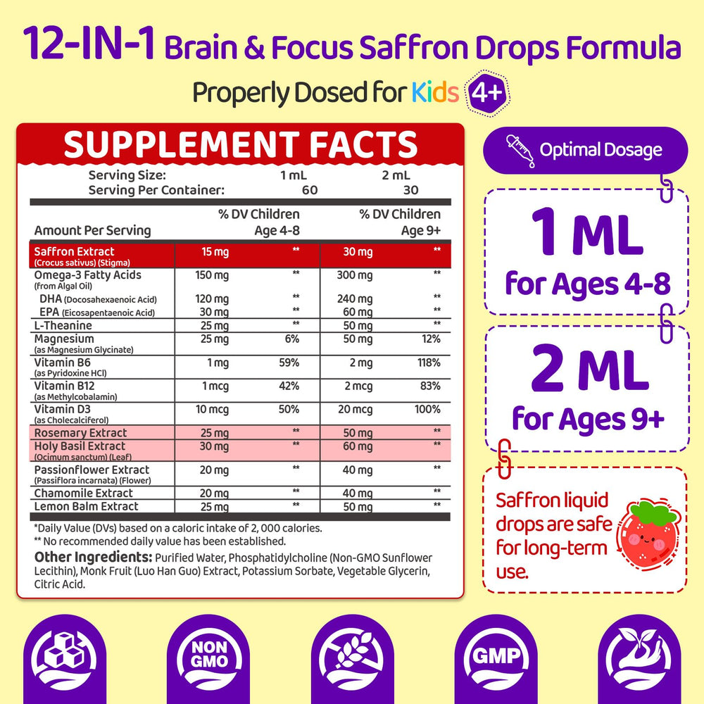 NATISLAND saffron liquid with strawberry flavor for easier routines