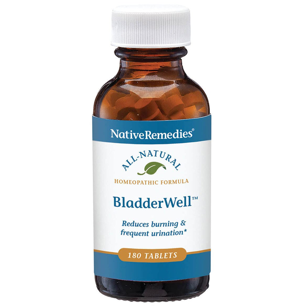 Native Remedies Bladder Well bottle highlights natural bladder symptom relief potential