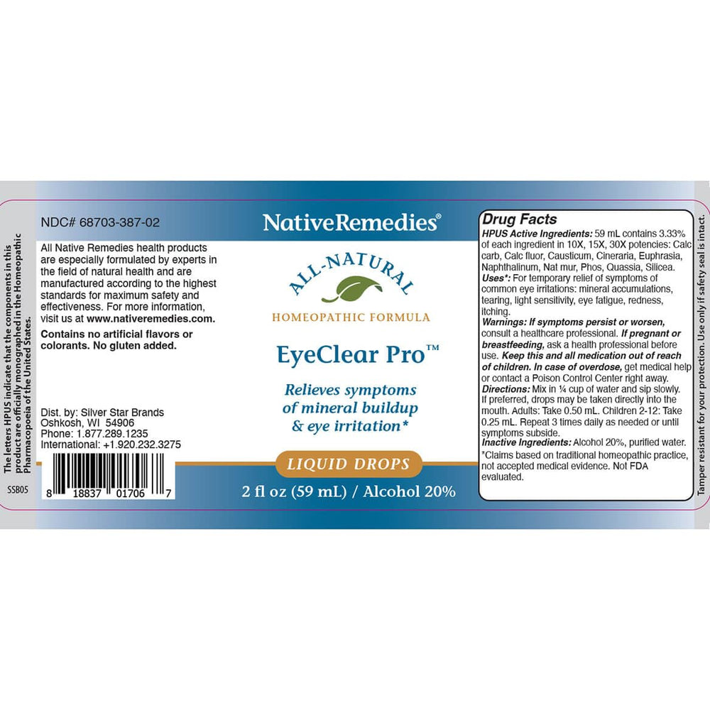 EyeClear Pro consumer safety seals and usage tips for informed use.