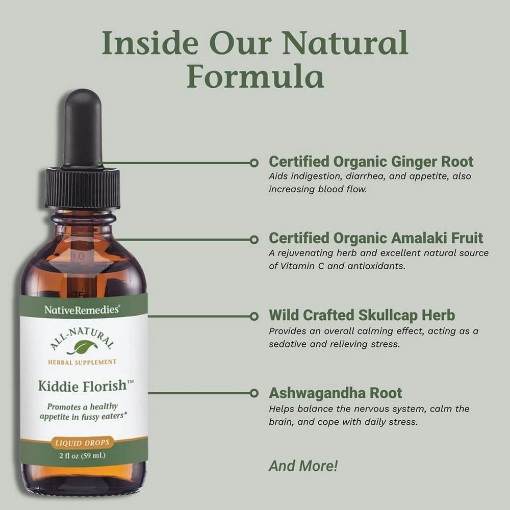 Native Remedies Kiddie Florish in water demonstrates simple daily use.