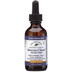 Native Remedies Mucus-Clear Daytime drops provide all-day mucus relief without stimulants.