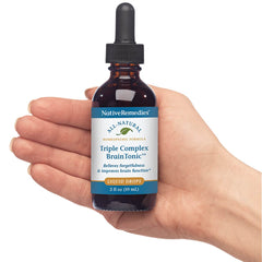 Native Remedies brain tonic label highlights ingredients and usage directions