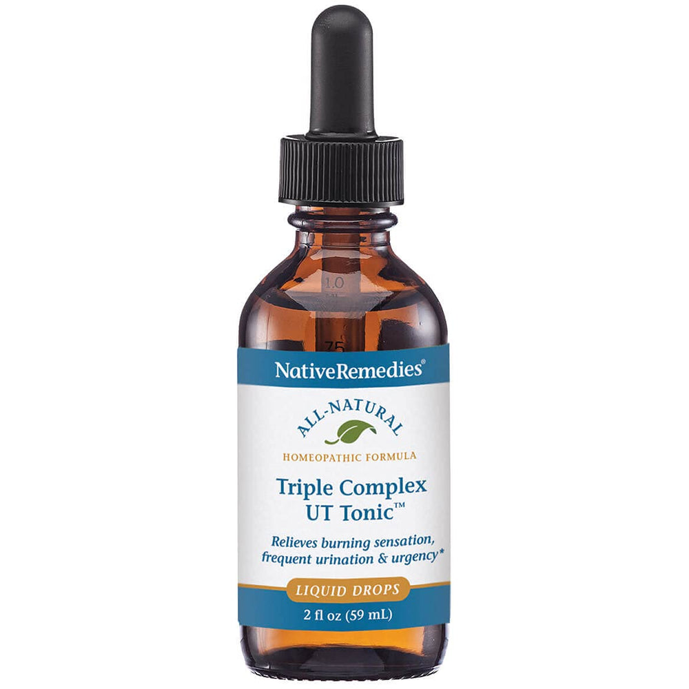 Native Remedies Triple Complex UT Tonic bottle shown for temporary urinary comfort