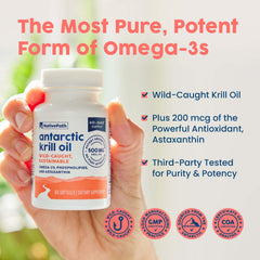 NativePath Antarctic waters sourcing graphic emphasizing clean origin.