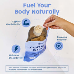 NativePath shake with vanilla protein powder bright glass for a protein drink.