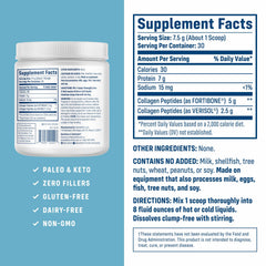 NativePath Bone Health Collagen scoop beside powder for daily use.